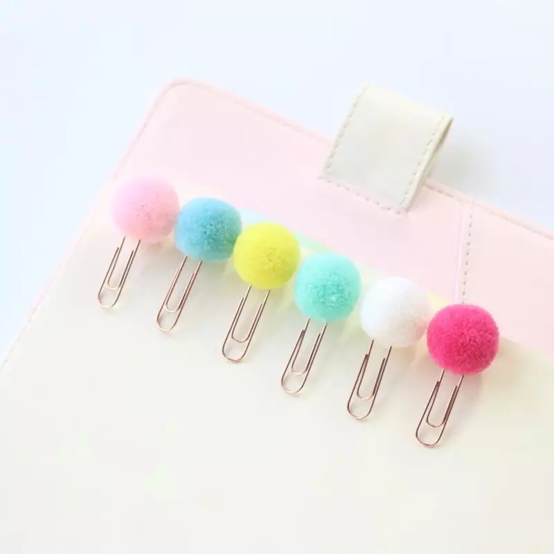 

1Pc POM POM Paper Clip Cute Clipper Klip Kertas