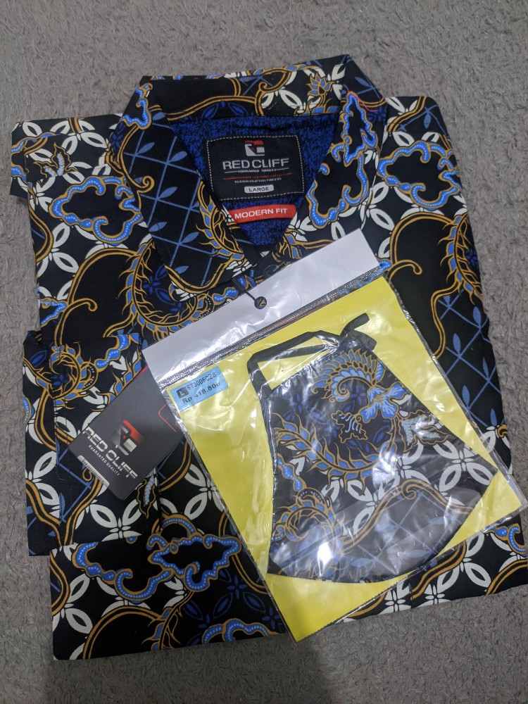 Redcliff 6t3005z Mi - Kemeja Batik & Masker Pria