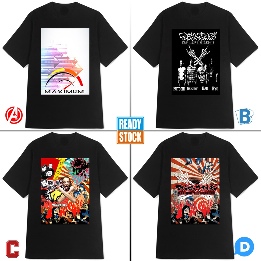 Kaos Maximum the Hormone Tshirt Casual Bahan Katun