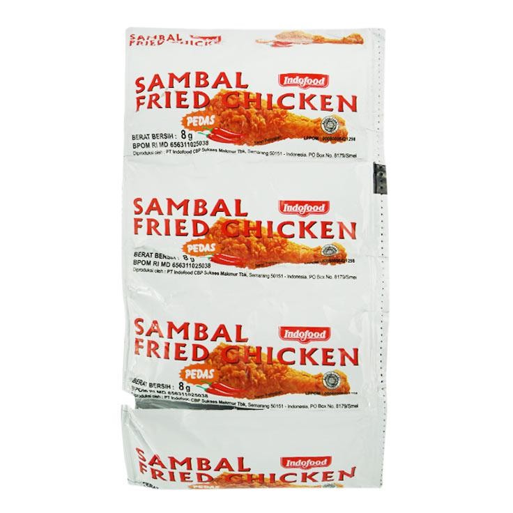 

Saos Sambal Fried Chicken | Saos Sachet Indofood - 1 renteng Isi 24 pcs