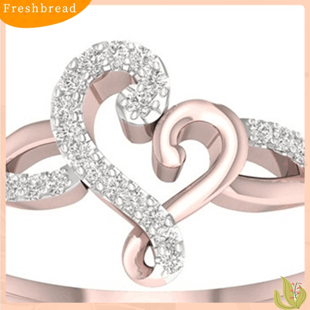 Terlaris Memorable Wedding Ring Love Heart Pattern Alloy Eye-catching Finger Ring Jewelry Accessories