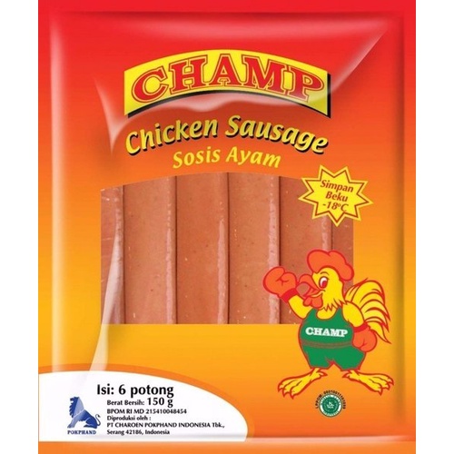 

CHAMP Chicken Sausage (Sosis Ayam) 150gr 6pcs