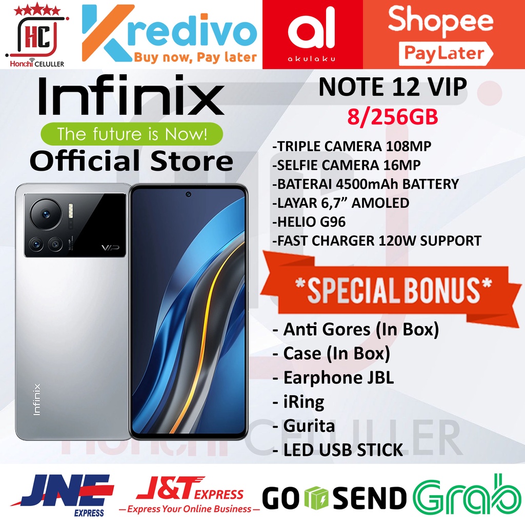 INFINIX NOTE 12 VIP 8/256 GB GARANSI RESMI INFINIX INDONESIA FULL BONUS