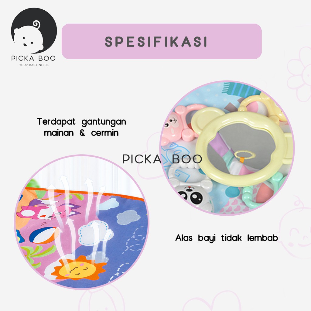 PICKA BOO Playgym Mainan Bayi Playmate Piano Matras  Playmate