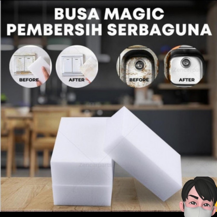 ( DPT 3PCS )  Nano Magic Sponge Cleaner Busa Spons Pembersih Serbaguna Eraser Kerak