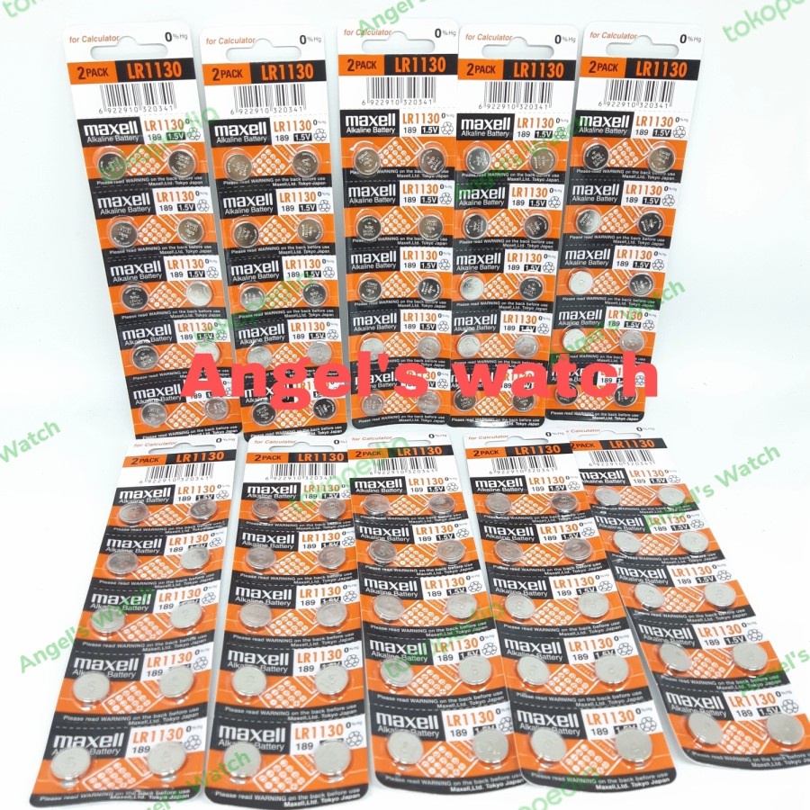 baterai batre lr1130 maxell ag10/ag10 baterai battery baterai batre