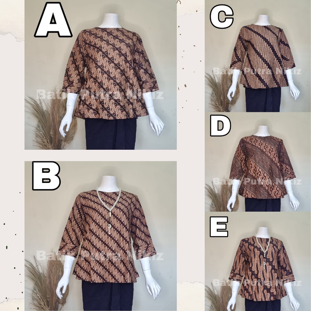 (COD) BLOUSE BATIK KERJA KANTORAN KASUAL KEKINIAN SIMPLE TERBARU