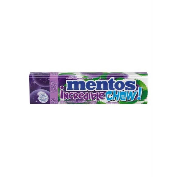 

Mentos Incredible Chew Candy Grape 45g