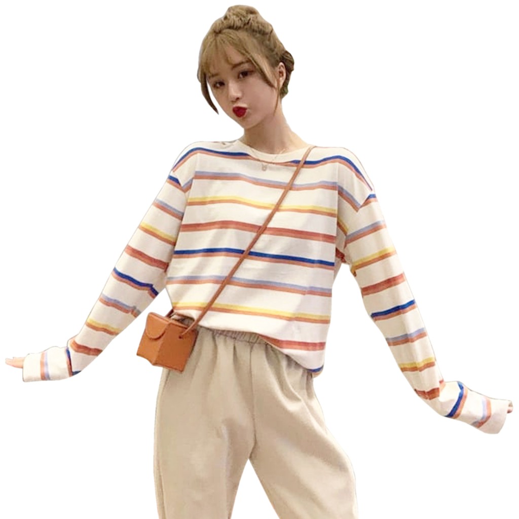 Bess - Kaos Salur Oversize RAINBOW MORENA / Kaos Oversize RAINBOW MORENA White