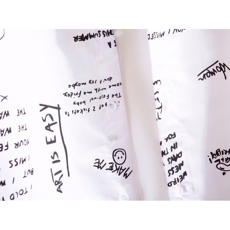 KEMEJA IMPORT PRIA KOREA ORIGINAL GRAFITI M-3XL YU1