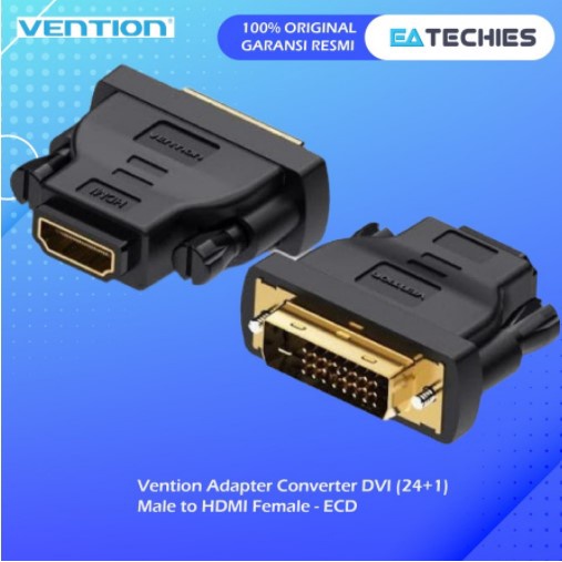 Vention Adapter Converter DVI (24+1) Male to HDMI Female Original Resmi