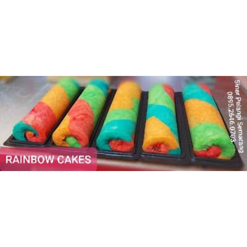 Rainbow Cake Gulung, Bolu Gulung Rainbow