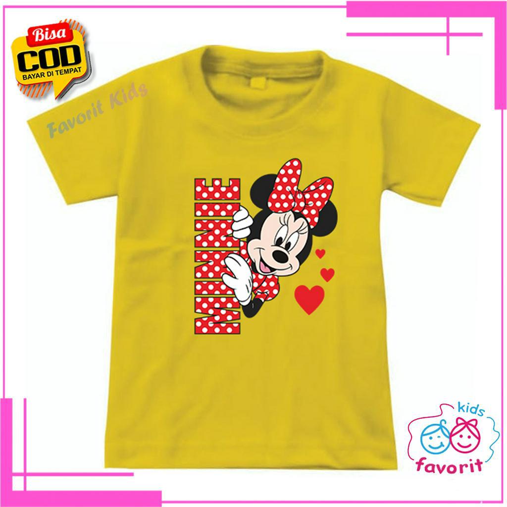 KAOS ANAK PEREMPUAN LENGAN PENDEK MOTIF MINNIE MOUS3