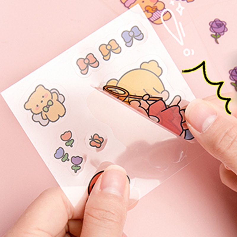 100 Lembar Stiker Motif Kartun Lucu Untuk Dekorasi DIY