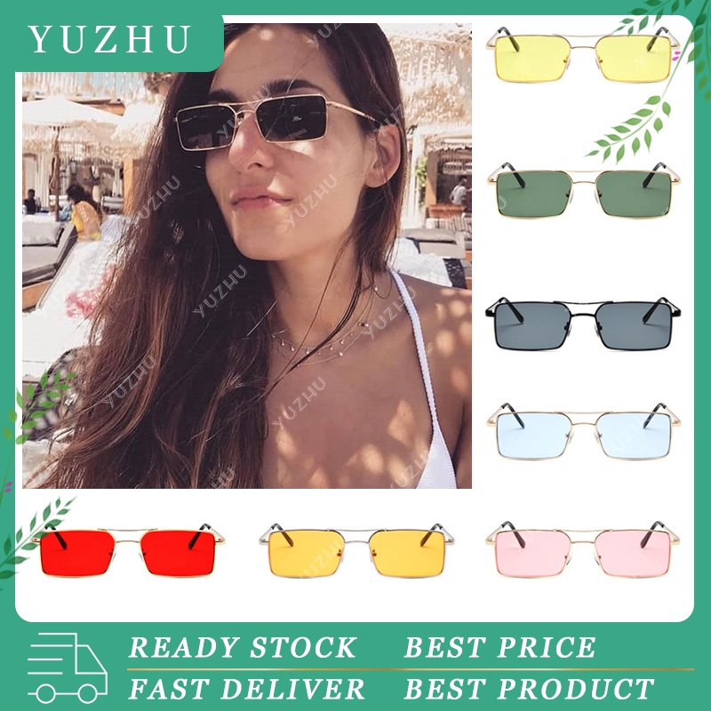 (YUZHU) Kacamata Sunglasses Wanita  Anti UV  Kacamata Hitam Candy Color