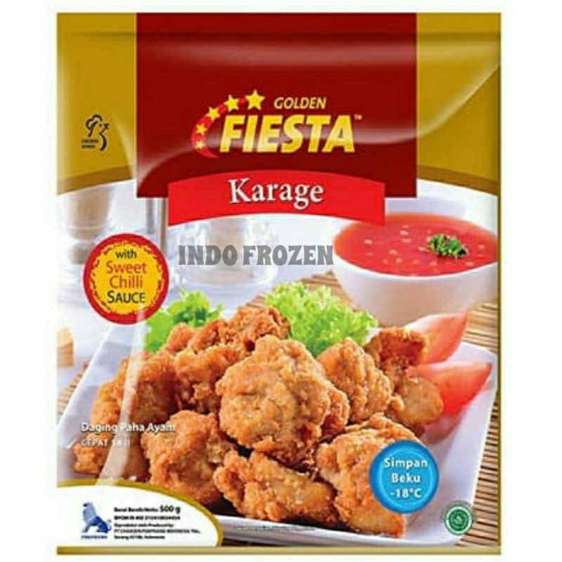 

FIESTA GOLDEN KARAGE 500G/GOLDEN KARAGE 500G FIESTA PREMIUM/GOLDEN KARAGE FIESTA WITH SWEET CHILLI SAUCE