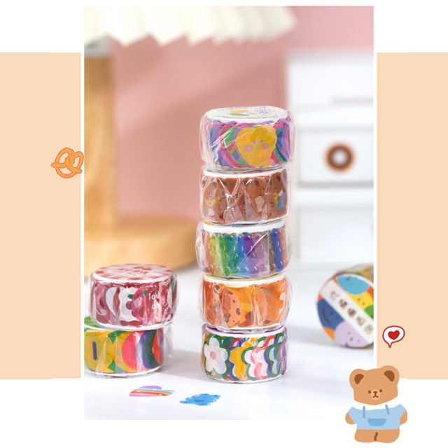 Colorful Day Assorted Roll Deco Stickers