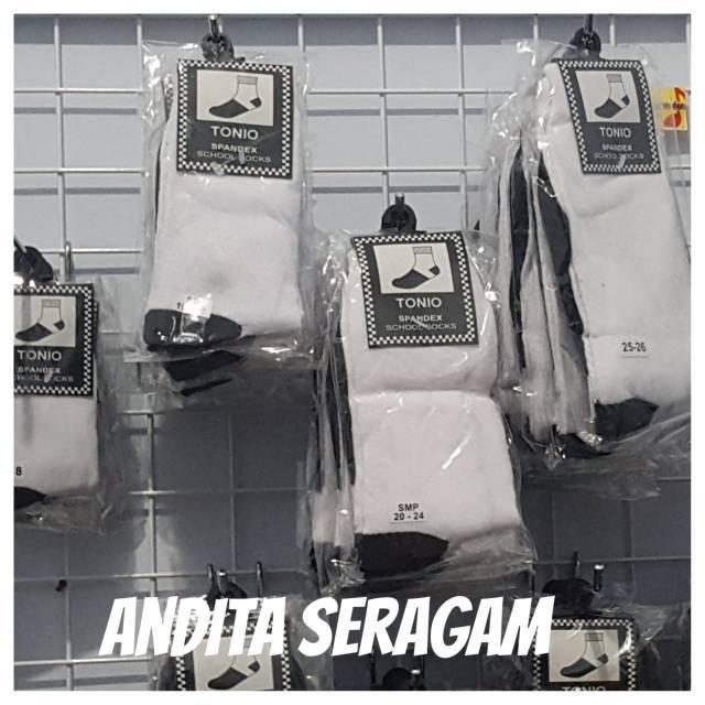 Kaos Kaki SD SMP SMA Hitam Putih