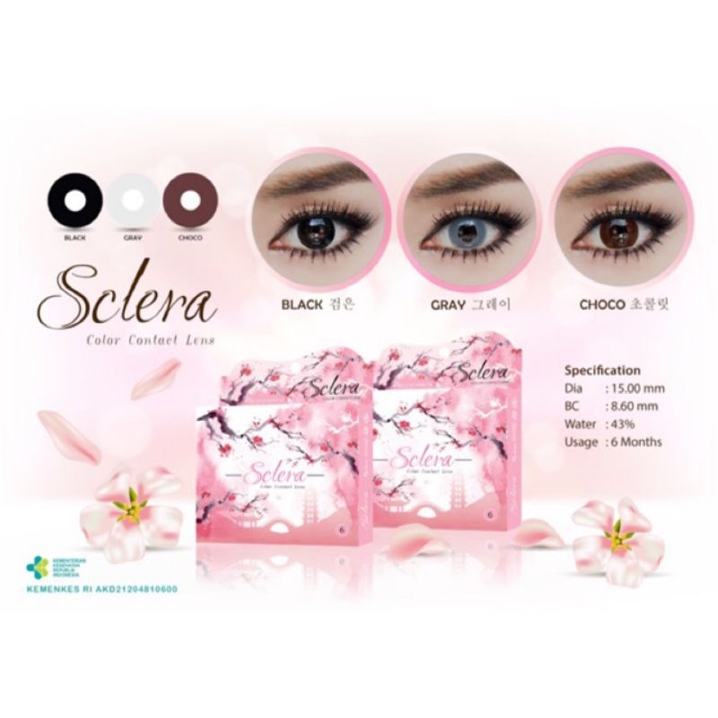 Softlens Scelera (1 Pasang + Free Lenscase) ORI DEPKES / Scelera Effects Contact Lens