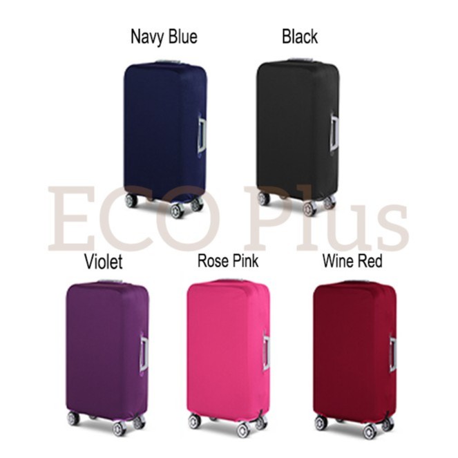 Sarung Pelindung Koper Cover Luggage Elastis Warna Polos