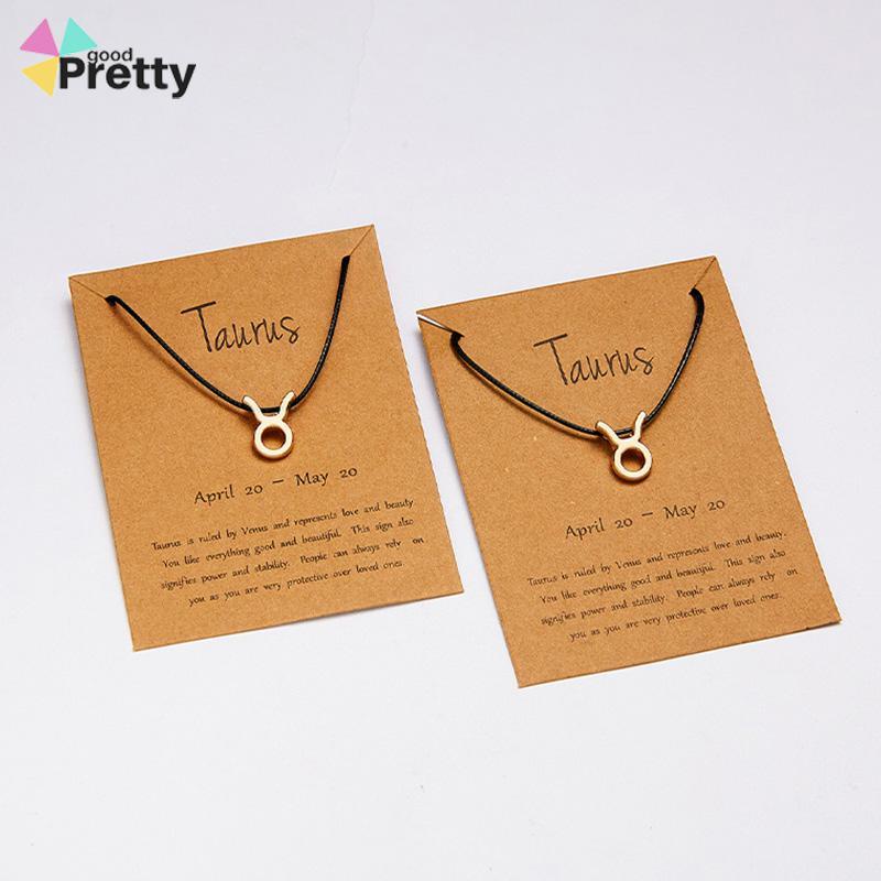 Gelang Tangan Tali Hitam Adjustable Aksen Lambang Zodiak - PD