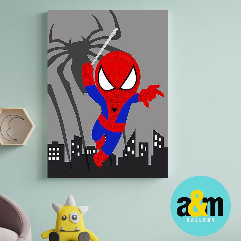 Hiasan Dinding Kamar Anak Tema Superhero (A4) Pajangan Anak Wall Decor Tema Pajangan Anak - A&amp;M