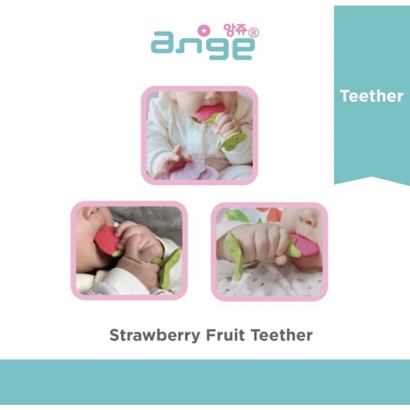 ANGE Fruit Teether With Clip And Case - Gigitan Bayi