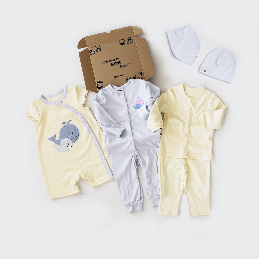 I Am Cotton Kado Bayi / Kado Lahiran / Baby Gift Set - Whale