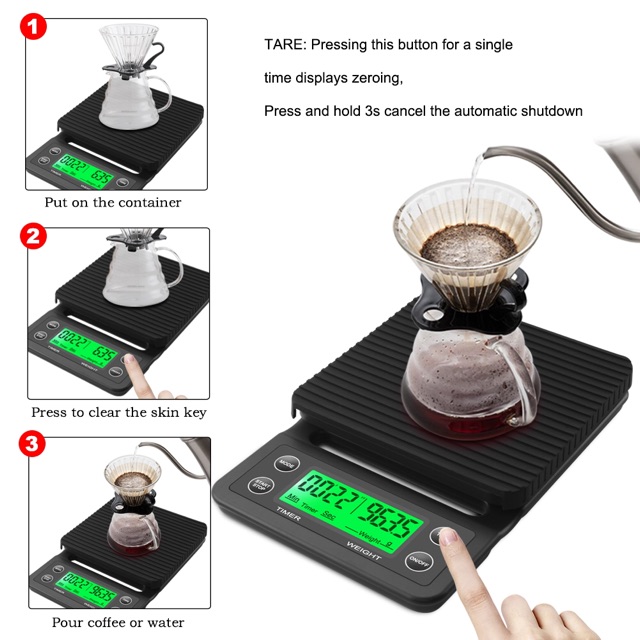 Timbangan Digital Kopi Timer Kue Pour Over V60 Drip Coffee Scale