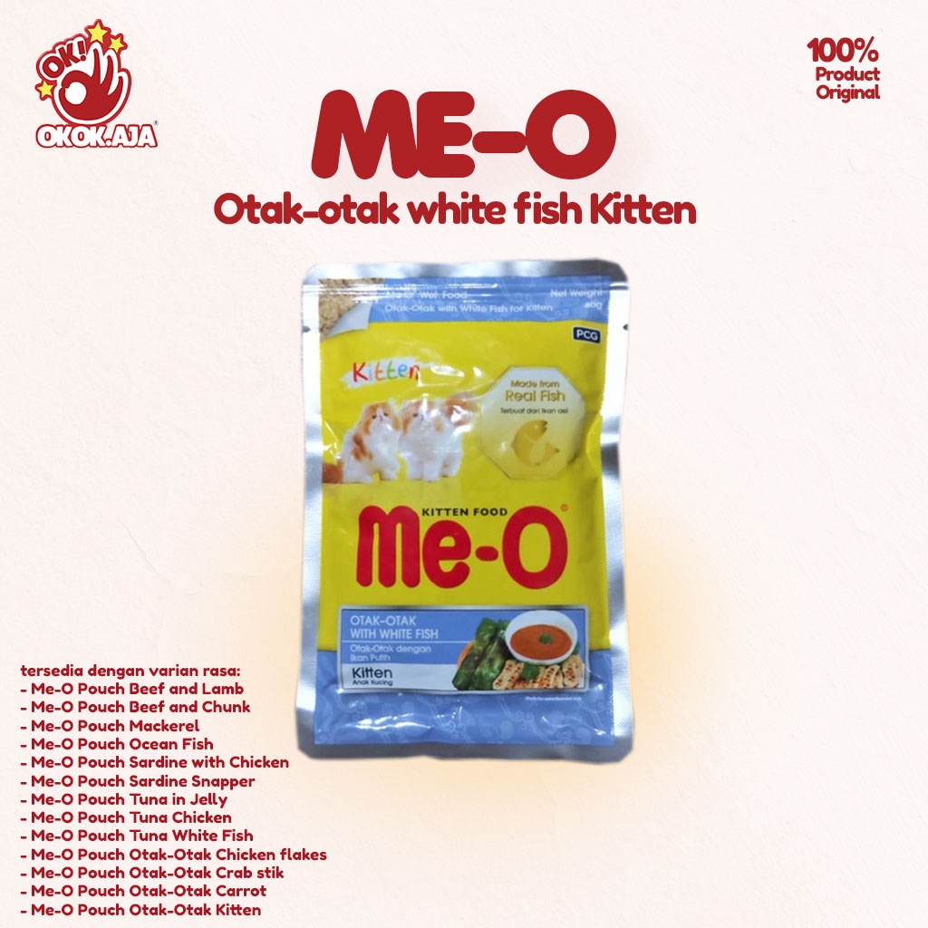 Makanan Kucing basah MEO pouch 80g Adult &amp; Kitten - Meo sachet