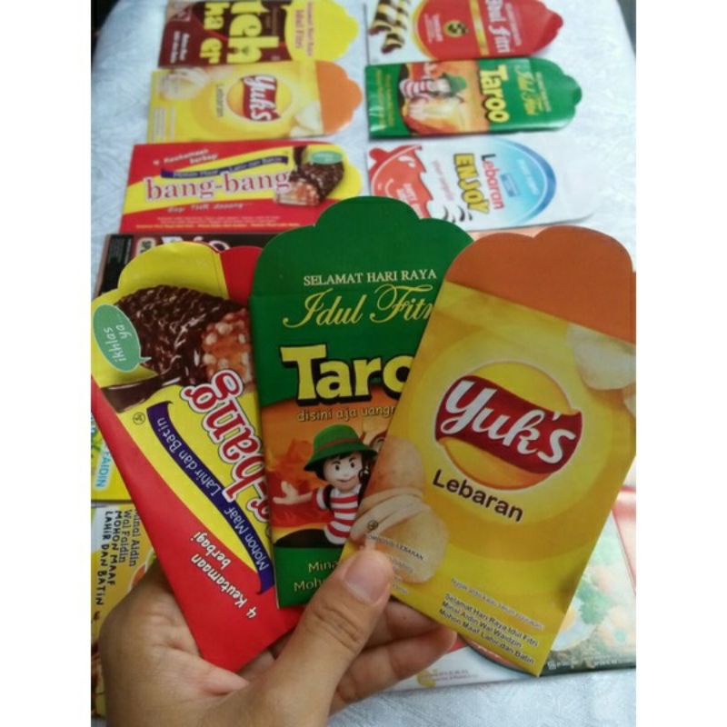 

Amplop lebaran unik motif snack