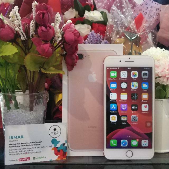 Iphone 7 Plus 128gb Black Matte Rose Gold Second Original Shopee Indonesia