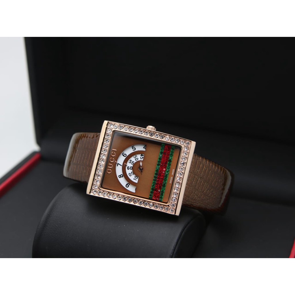 Grosiran Jam Tangan Wanita 35130SJ Analog Strap Kulit Include Box Jam Tangan dan Baterai Cadangan (COD)