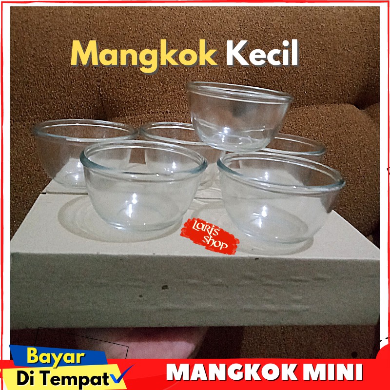 Mangkok Mangkuk Kaca Beling Bening Kecil Kedaung