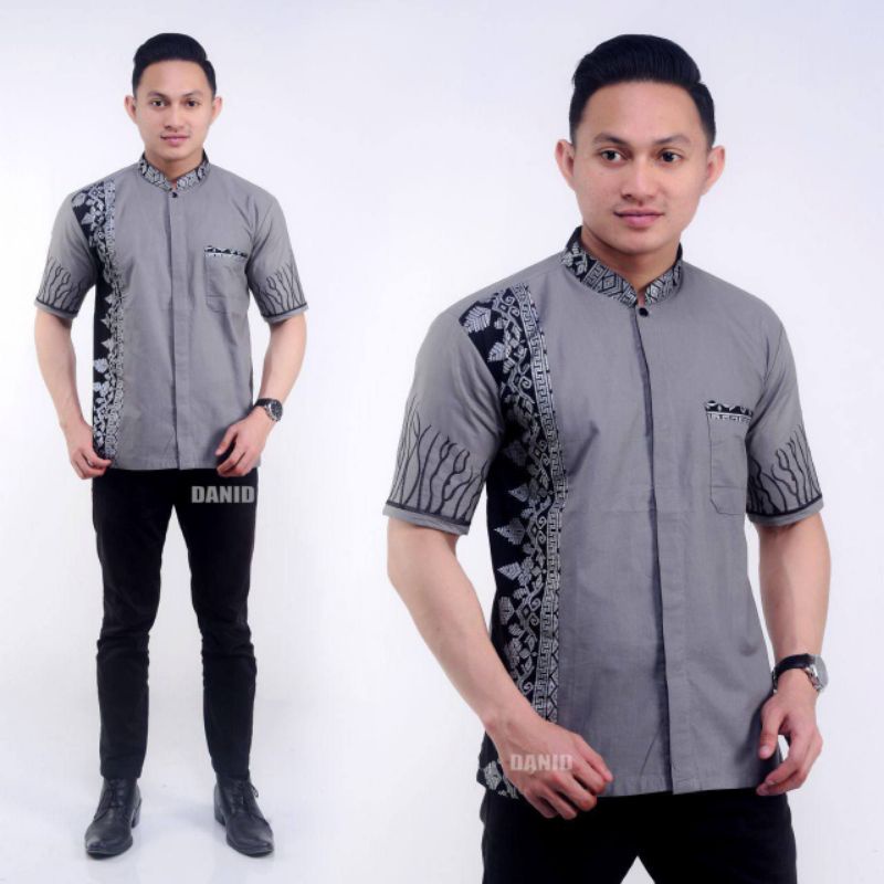 BAJU MUSLIM PRIA/ KOKO KOMBINASI / BATIK PRIA BORDIR