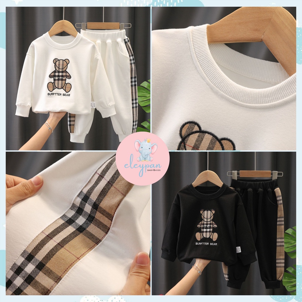 Setelan Sweater Anak Laki Laki dan Perempuan Import Kids Teddy Bear Sweatshirt