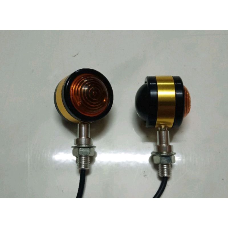 Lampu sein ritting 2sisi cnc led nyala depan belakang CB GL TIGER C70 MP SCOOPY dll