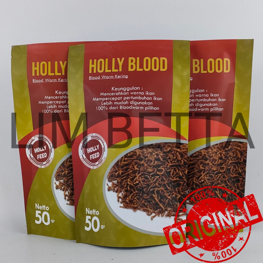 HOLLY BLOOD 50 GRAM / BLOODWORM KERING / CACING BEKU / BLOODWORM