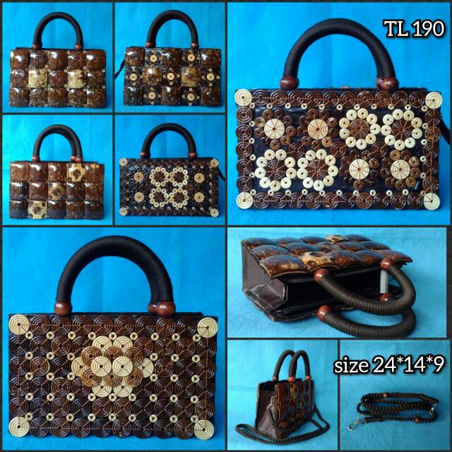 Tas Wanita Handle bag dari batok kelapa