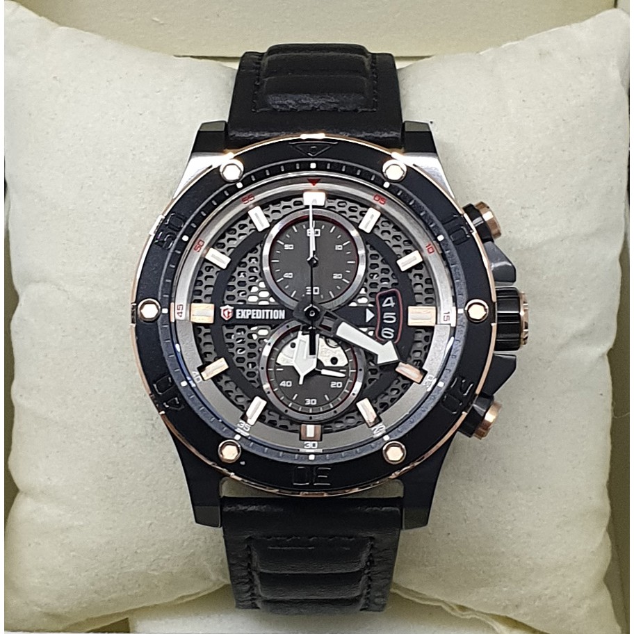 Expedition E6770 Black, Jam Tangan Pria, Original