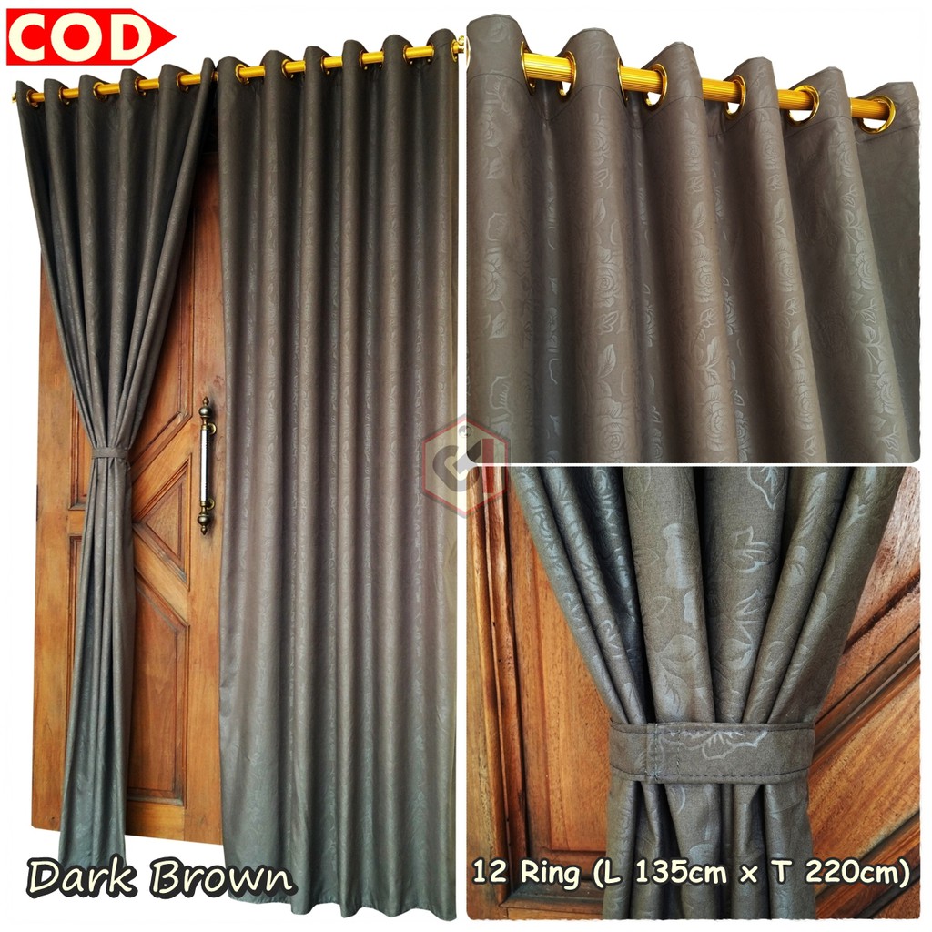 Korden Polos  Murah Gorden  Pintu Jendela  Ukuran 135x220cm 