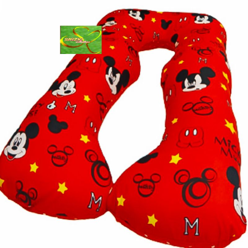 Promo bantal hamil dan menyusui 1 set bantal dan sarung premium quality free tas [bisa cod] 2 lapis