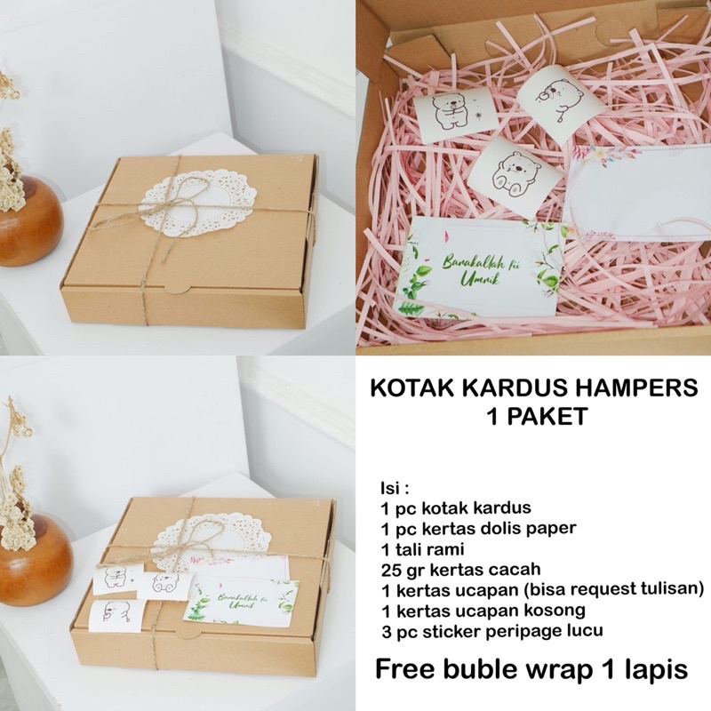 

KOTAK KARDUS PACKING HAMPERS 1 PAKET LEBIH HEMAT