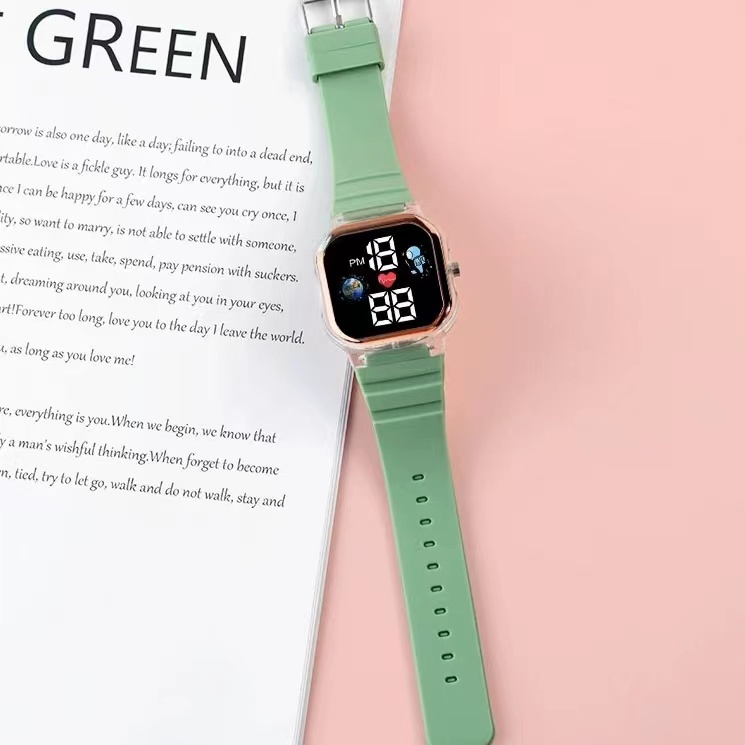 Jam Tangan LED Digital Pria Wanita Rubber - Electronic Watch Fashion Couple Anak Remaja Murah