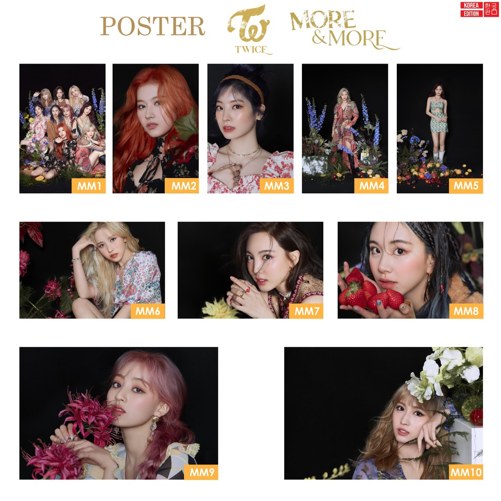 Poster Twice More & More Sana Jihyo Dahyun Tzuyu Nayeon KPOP