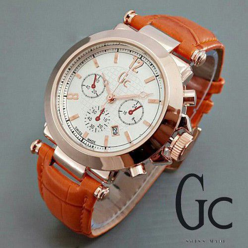 Jam Tangan Pria / Wanita GC Guess Collection Chrono Kulit Quartz Analog GC001 Import Premium GC001/ C1-6