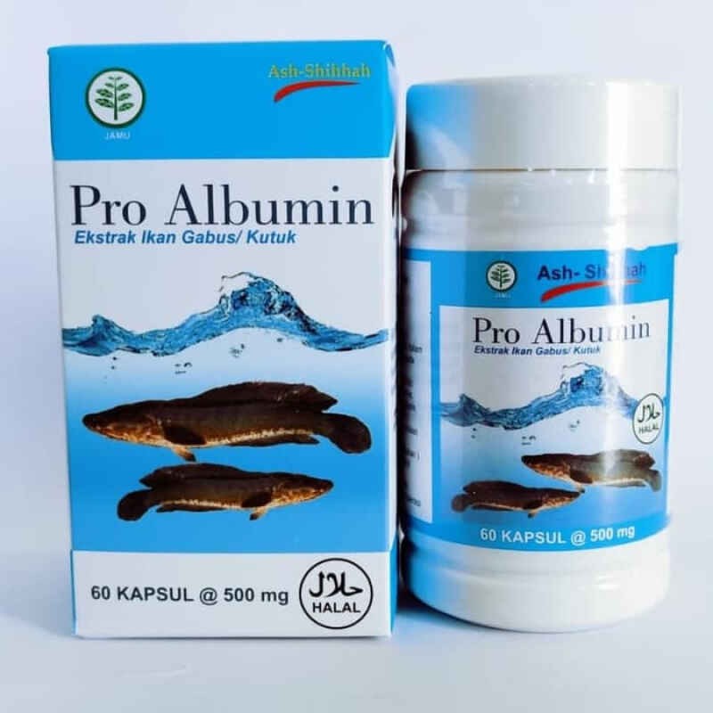 PRO ALBUMIN EKSTRAK IKAN GABUS / KUTUK KAPSUL isi 50 kapsul 100% asli original