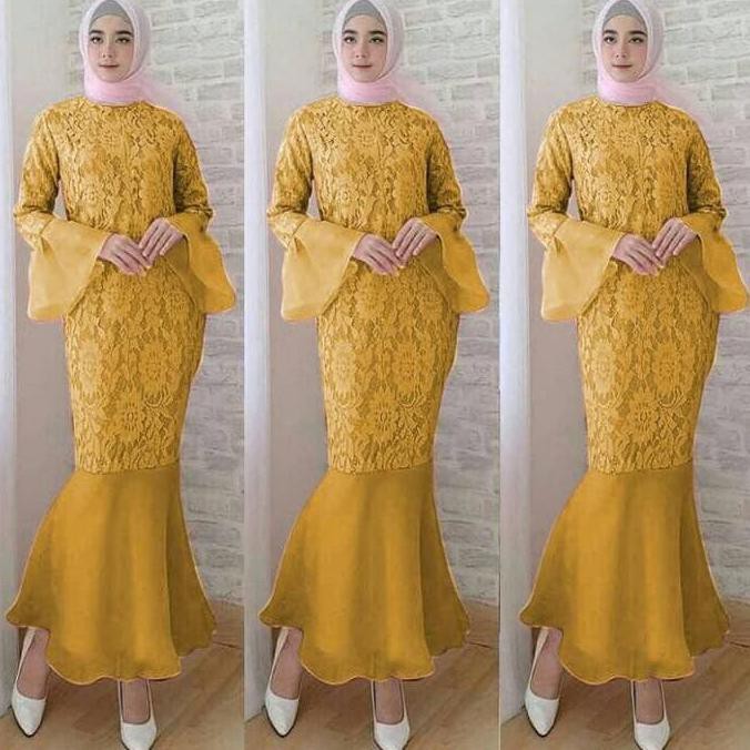 PROMO## MAXI DRESS MUSLIM/ MAXY HIJAB PESTA CANTIK - MERMAID (vs) - Mocca ~~~
