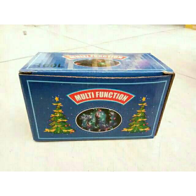 Lampu Hias Natal Tumblr 7 Warna Warni Kabel 10 Meter 100 Rice LED Rainbow + Steker Sambungan