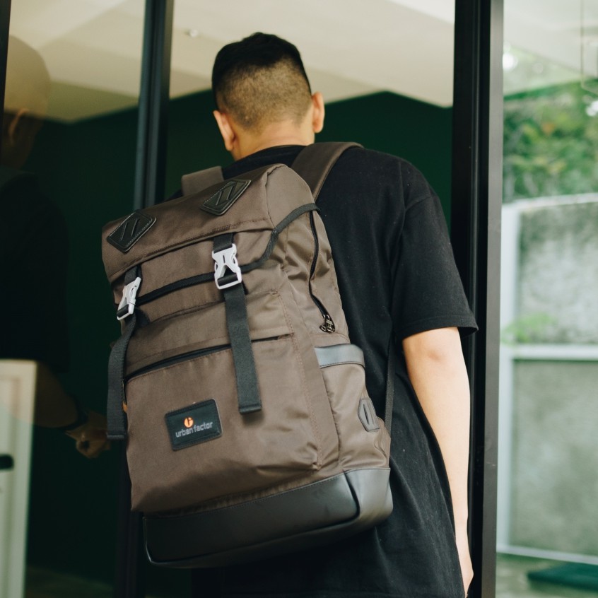 ROUTE BROWN |Urban Factor x FORIND| Tas Ransel Punggung Ori Bag Pria Wanita Backpack Baru Gunung New